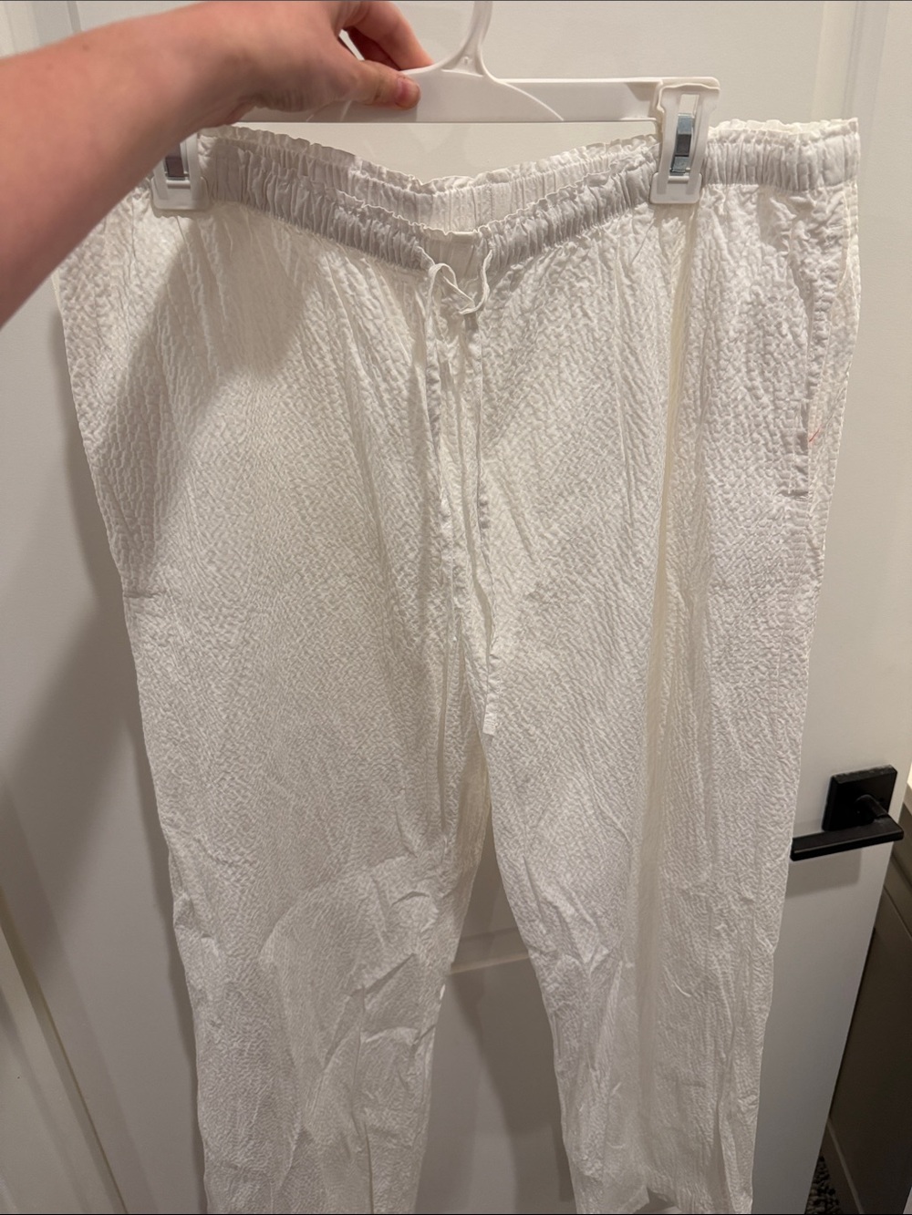 A New Day white drawstring crinkle pants